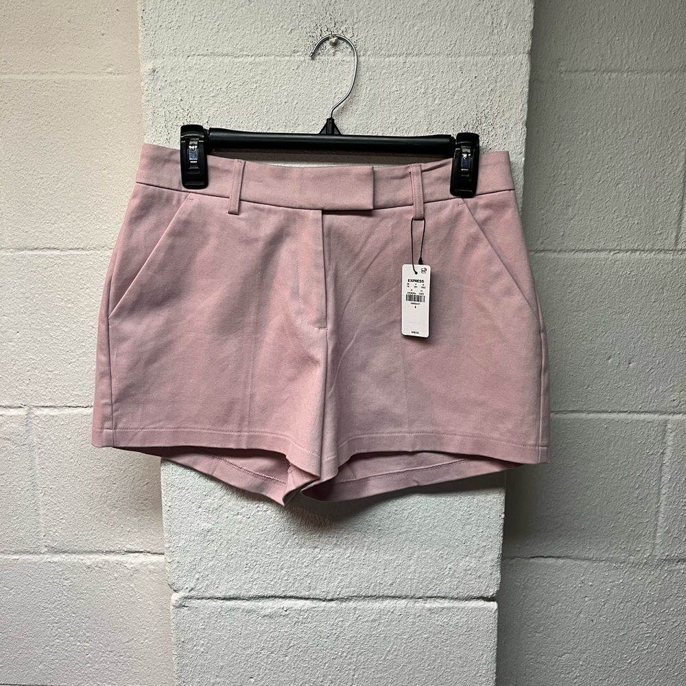 Express Light Pink High Waist Shorts - Picture 4 of 9